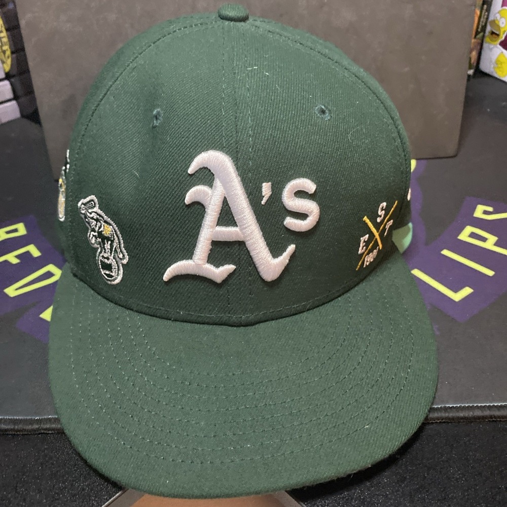 New Era Oakland A's Rare Patch 59fifty Size 7 MLB Green